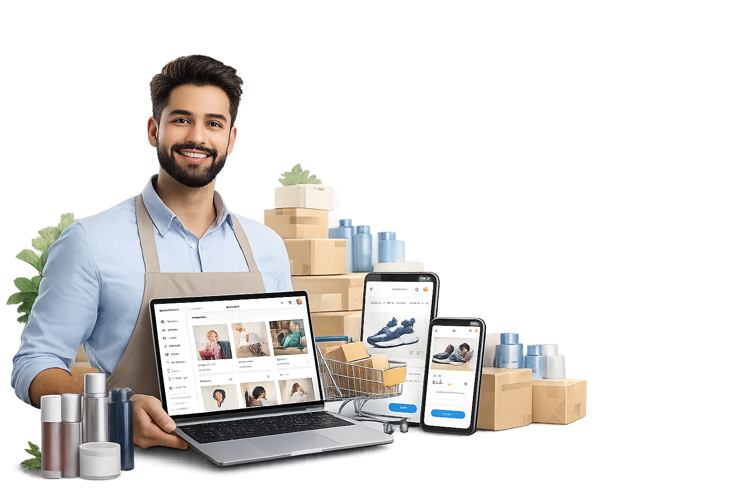 انشاء متجر الكتروني احترافي مع تطبيق اندرويد واتمتة ذكية للطلبات1